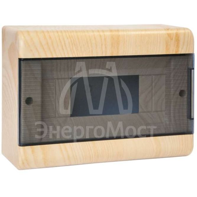 Щиток ОП Тусо 12мод. с прозр. двер. 280х190х93мм IP40 сосна на светл. основе Рувинил 68012-27М