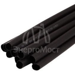 Трубка термоусаживаемая двухстенная клеевая 6.4/3.2мм (уп.10шт) по 1м черн. Rexant 26-2103