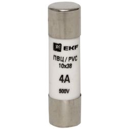 Вставка плавкая цилиндрическая ПВЦ 10х38 4А EKF pvc-10x38-4