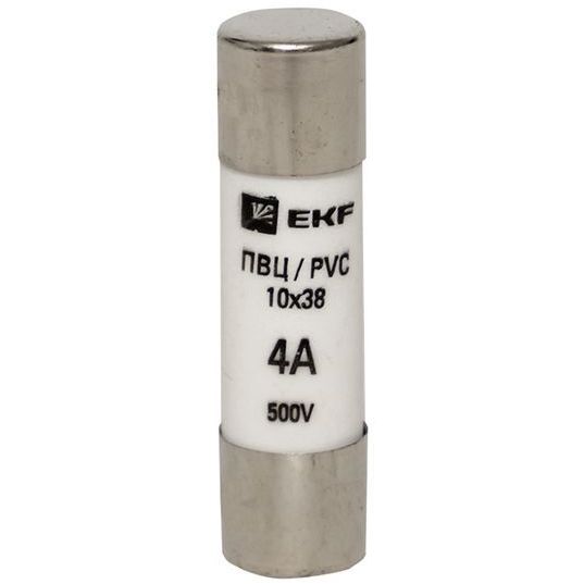 Вставка плавкая цилиндрическая ПВЦ 10х38 4А EKF pvc-10x38-4