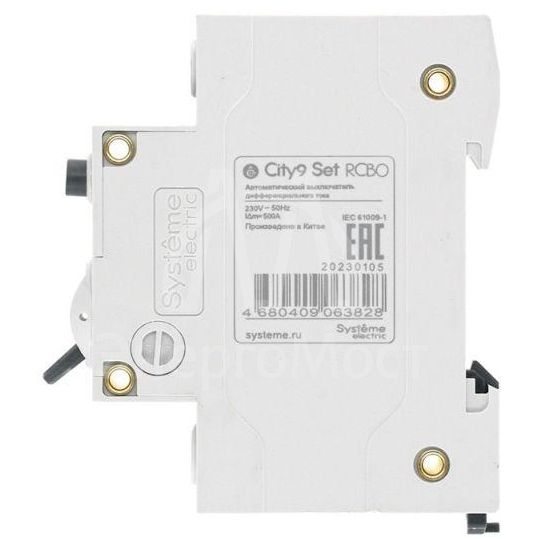 Выключатель автоматический дифференциального тока (АВДТ) 1P+N С 10А 4.5кА 30мА Тип-A 230В City9 Set SE C9D55610