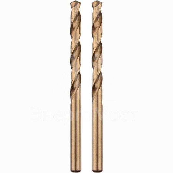 Сверло по металлу 3.5мм &amp;quot;Кобальт&amp;quot; (сталь HSS-Co 5% M35 P6M5K5) (уп.2шт) DIN 338 Rexant 91-0504