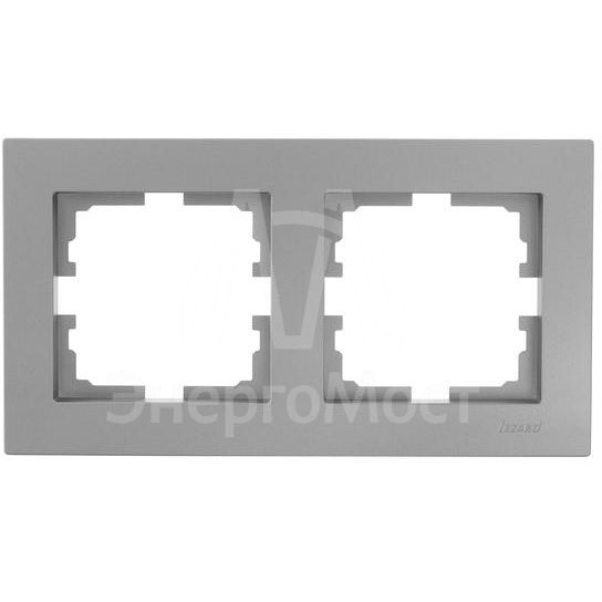 Рамка 2-местн. горизонт. VESNA платина LEZARD 742-3500-147
