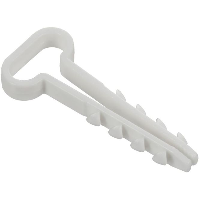 Дюбель-хомут 14х6мм для плоского кабеля нейлон бел. (уп.100шт) GENERICA UDH14-14-06-100-K01-G