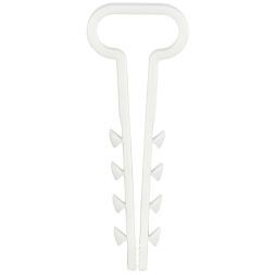 Дюбель-хомут 14х6мм для плоского кабеля нейлон бел. (уп.100шт) GENERICA UDH14-14-06-100-K01-G