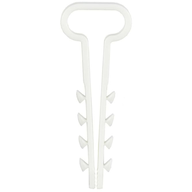 Дюбель-хомут 14х6мм для плоского кабеля нейлон бел. (уп.100шт) GENERICA UDH14-14-06-100-K01-G