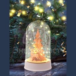 Светильник декоративный новогодний &amp;quot;Рождество&amp;quot; EGNDS-04 тепл. бел. 20 LED h=18см 3хАА IP20 Эра Б0051937