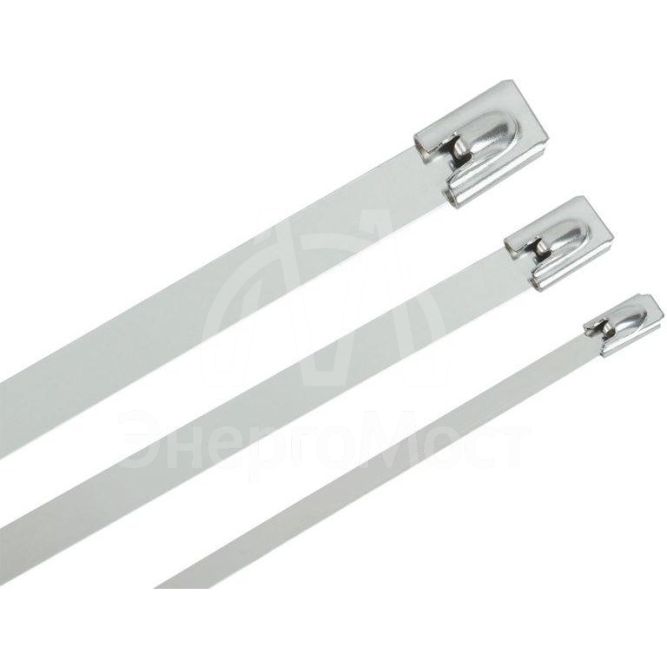 Хомут стальной ХСт 4.6х200мм (уп.100шт) IEK UHS10-D046-200-100