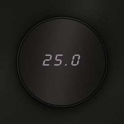 Терморегулятор электронный S70 с индикацией и датчиком для теплого пола механизм черн. матов. Voltum VLS070108