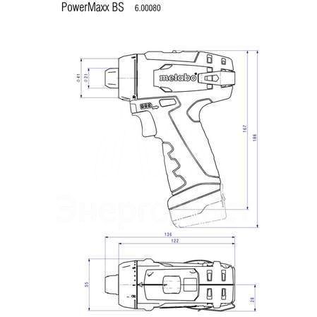 Винтоверт аккумуляторный PowerMaxx BS Basic Set 2х2.0Ач с наб.осн Metabo 600080880