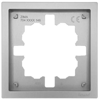 Рамка 1-мест. горизонт. ZIMA сер. матов. LEZARD 704-7400-146
