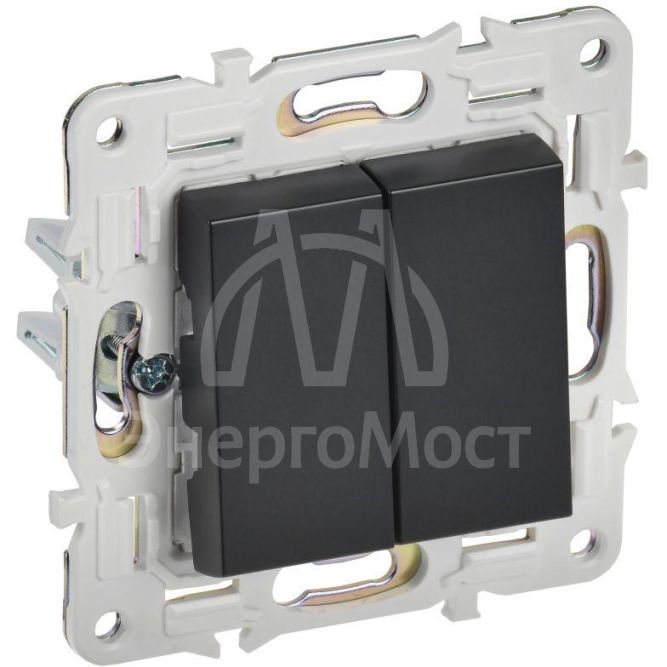 Выключатель 2-кл. SKANDY 10А SK-V04Bl черн. IEK SK-V20-0-10-K02