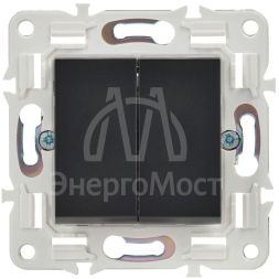 Выключатель 2-кл. SKANDY 10А SK-V04Bl черн. IEK SK-V20-0-10-K02