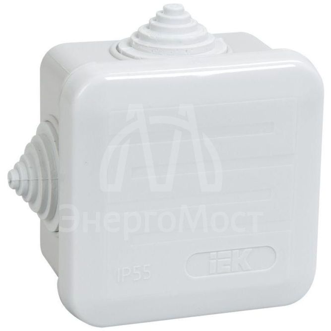Коробка распаячная ОП 70х70х40 IP44 КМ41236 (4 гермоввода) IEK UKOZ11-070-070-040-K41-44