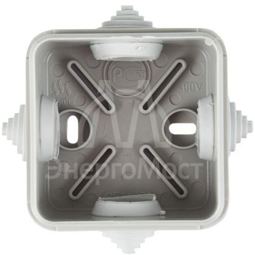 Коробка распаячная ОП 70х70х40 IP44 КМ41236 (4 гермоввода) IEK UKOZ11-070-070-040-K41-44