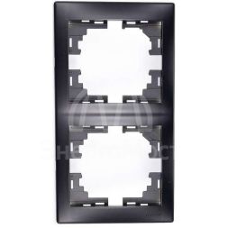 Рамка 2-м Мира вертикальная черн. бархат LEZARD 701-4200-152