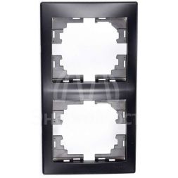 Рамка 2-м Мира вертикальная черн. бархат LEZARD 701-4200-152