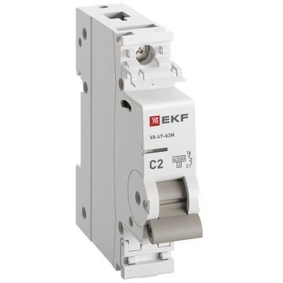Выключатель автоматический модульный 1п C 2А 4.5кА ВА 47-63N PROxima EKF M634102C