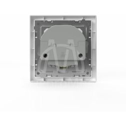 Розетка 1-м СП Pixel IP20 с заземл. с 2-мя заряд. устр. USB тип A+A механизм бел. TOKOV ELECTRIC TKE-PX-R1U2A-C01