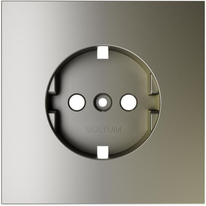 Накладка для розетки с заземлением S70 шелк Voltum VLS000604