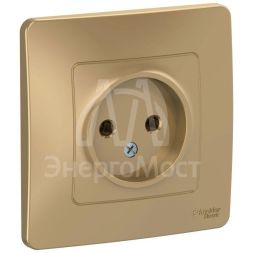 Розетка 1-м СП BLANCA 16А 250В без шторок без заземл. титан SchE BLNRS000014