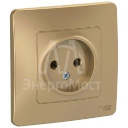 Розетка 1-м СП BLANCA 16А 250В без шторок без заземл. титан SchE BLNRS000014