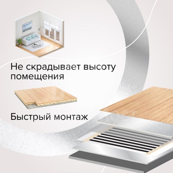 Комплект &amp;quot;Теплый пол&amp;quot; (пленка) PLATINUM 230Вт/кв.м 1кв.м CALEO КА000001313