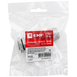 Сальник PG13.5 IP54 отв. d21мм провод d6-12мм (уп.2шт) PROxima EKF plc-pg-13.5-2-r