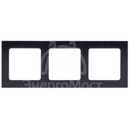 Рамка 3-м Стокгольм металл. черн. PROxima EKF EZM-G-304-10