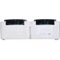 Розетка 2-м ОП Гермес Plus РСб22-3-ГПБд с защ. крышкой с заземл. IP54 (цвет крышки дымчатый) IEK ERMP22-K03-16-54-EC