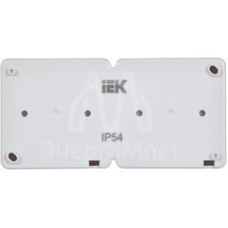 Розетка 2-м ОП Гермес Plus РСб22-3-ГПБд с защ. крышкой с заземл. IP54 (цвет крышки дымчатый) IEK ERMP22-K03-16-54-EC