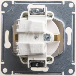 Механизм розетки 1-м Glossa 16А защ. шторки с заземл. перламутр SchE GSL000645