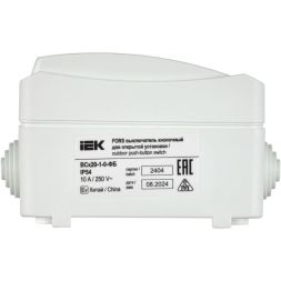 Выключатель кнопочный 1-кл. ОП Форс IP54 ВСк20-1-0-ФБ бел. IEK EVS13-K01-10-54-DC