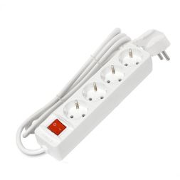 Удлинитель 4х1.5м с заземл. 10А IP20 2.2кВт ПВС 3х1 с выкл. бел. Союз 2789