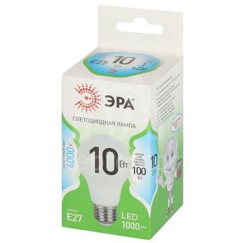 Лампа светодиодная GREEN LINE A60-10W-840-E27 GL 10Вт груша 4000К яркий свет бел. E27 Эра Б0067135