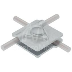 Соединитель универсальный 2US-D5-10 для прутка d5-10мм с 2 пластинами 50х50мм сталь КМ MA0276