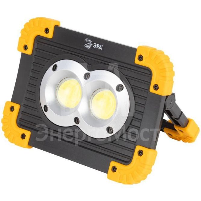 Фонарь светодиодный &amp;quot;Рабочие Практик&amp;quot; PA-803 прожектор аккумуляторный на батарейках 10Вт COB+3Вт LED 4 режима Эра Б0054037