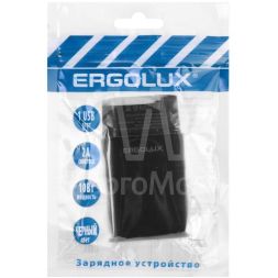 Адаптер сетевой ELX-РA01P-C02 ПРОМО 1USB 100-220В 5в/2А пакет черн. ERGOLUX 15107