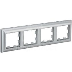 Рамка 4-м BRITE РУ-4-Бр алюм./алюм. IEK BR-M42-12-K47