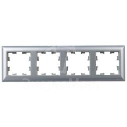 Рамка 4-м BRITE РУ-4-Бр алюм./алюм. IEK BR-M42-12-K47