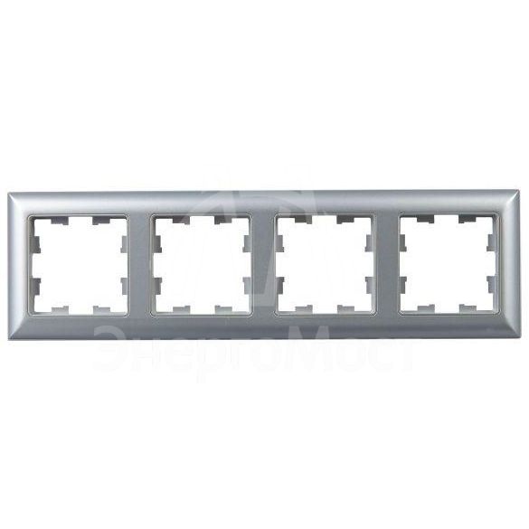 Рамка 4-м BRITE РУ-4-Бр алюм./алюм. IEK BR-M42-12-K47