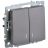 Выключатель 2-кл. СП BRITE ВС10-2-1-БрС 10А с инд. сталь IEK BR-V20-1-10-K46