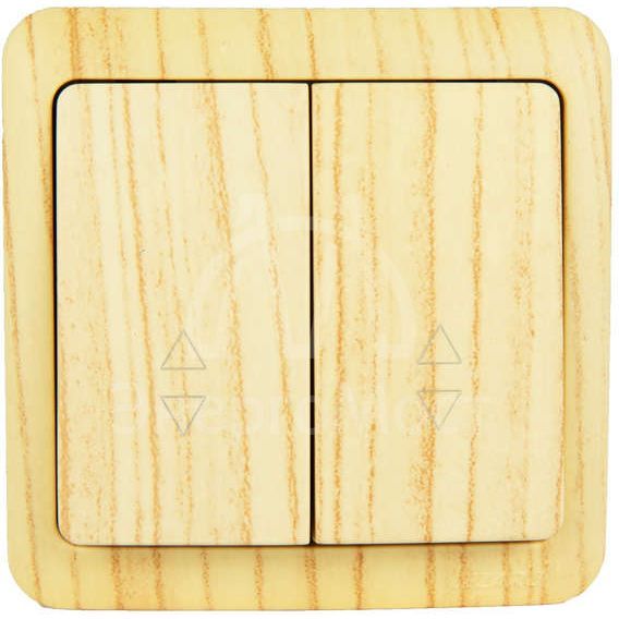 Выключатель проходной 2-кл. 2п ОП Viola 10А IP20 беленый дуб LEZARD 751-5200-106