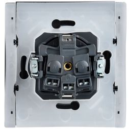 Розетка СП FORTE&amp;amp;PIANO 16А IP44 FP321 с заземл. защ. шторки с крышкой винт. крепл. сер. IEK FP-R16-16-44-K03