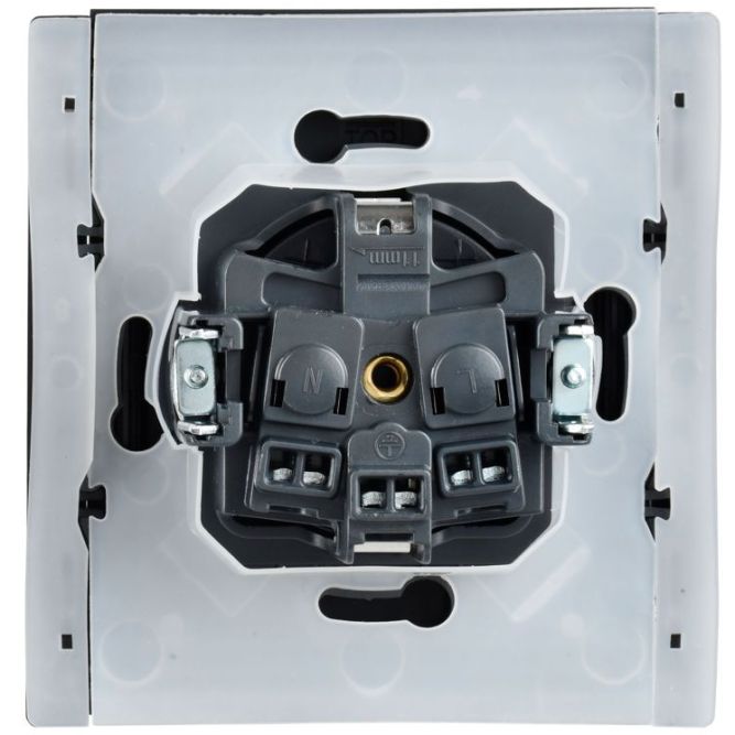 Розетка СП FORTE&amp;amp;PIANO 16А IP44 FP321 с заземл. защ. шторки с крышкой винт. крепл. сер. IEK FP-R16-16-44-K03