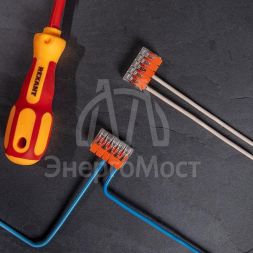 Клемма компактная многоразовая 5-проводная 0.14-4.0 кв.мм (уп.40шт) Rexant 07-5205