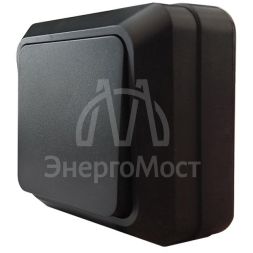 Выключатель 1-кл. ОП Олимп 10А IP20 черн. Universal 2209