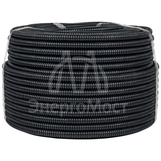 Труба гофрированная ПНД d16мм с протяжкой черн. (уп.100м) Plast PROxima EKF tpnd-16