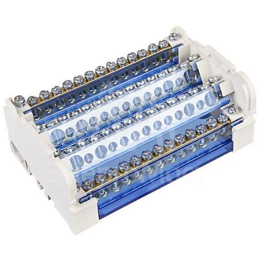 Шина на DIN-рейку в корпусе (кросс-модуль) ШНК 4х15 3L+PEN IEK YND10-4-15-125