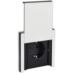 Розетка 1-м СП FORTE&amp;PIANO FP221M 16А IP44 с заземл. защ. шторки с крышкой винтовое крепление бел. IEK FP-R16-16-44-M-K01